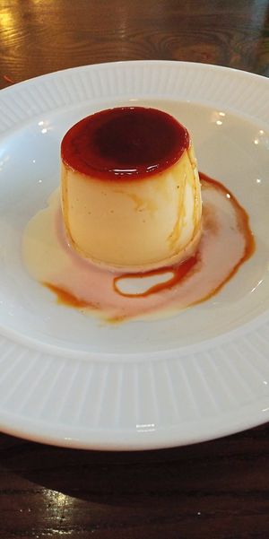 The crème caramel was a dreamy delight