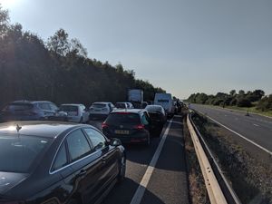 Standstill on the A5 westbound