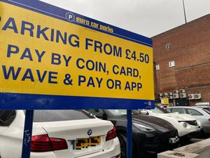 The car park in use at the site of The Crown in Birmingham, described as the birthplace of Black Sabbath. Picture taken on Thursday, December 4. Credit: Alexander Brock.