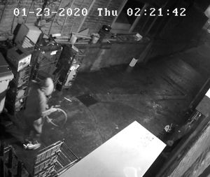 CCTV of the thief taking a hose
