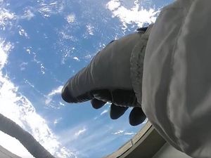Supporting image for story: Stunning GoPro video shows astronaut ‘diving head first’ out of the ISS