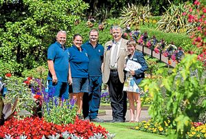 In Bloom judges take in the magnificent display of flowers in Shrewsbury’s Quarry