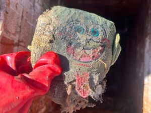 Supporting image for story: Who lives in a sewer pipe under the road? SpongeBob SquarePants found blocking sewer