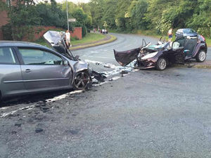 Supporting image for story: Victims cut free after Staffordshire smash