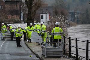 Supporting image for story: Flood defences in Ironbridge coming down - Shrewsbury to follow in next few days