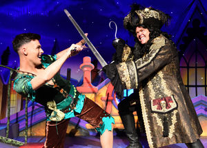 Jaymi Hensley as Peter Pan and Jimmy Osmond as Captain Hook