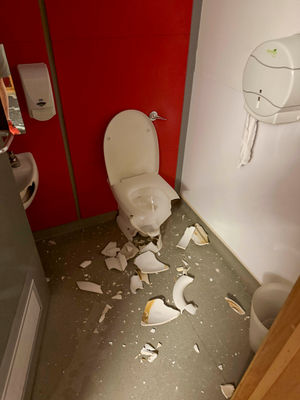 A number of toilets were also broken at the schools