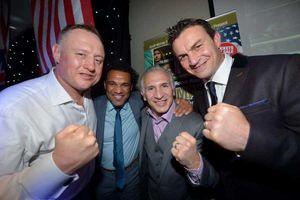 Ray Mancini with Scott Murray, Don Goodman and Richie Woodhall