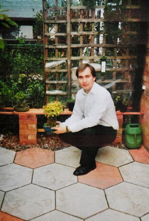 Ian pictured in 1990 when he had just started growing bonsai