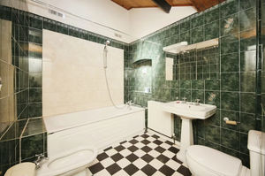The main upstairs bathroom is attractively designed. Photo: Purple Bricks