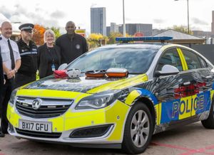 Chief Constable Craig Guildford with the new knife crime car