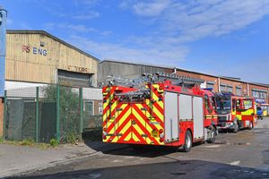 Fire at a unit on the Webnor Industrial Estate, off the Ettingshall road, Wolverhampton