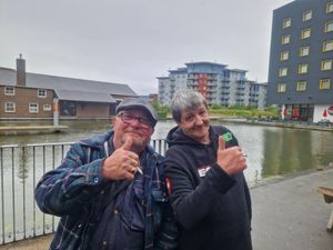 Bomber and Ken, from Birchills, were Walsall supporters for the day.