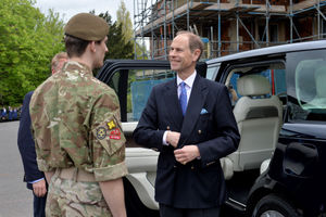 The Duke and Duchess arrived at the Royal School to a forces welcome