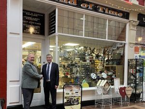 Andrew Plested with Walsall Business Support board member John Murray