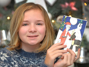 Supporting image for story: Walsall schoolgirl overjoyed as her Christmas card design gets PM's approval