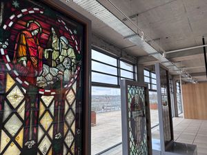 Stained glass windows from the former mortuary at City Hospital have been restored