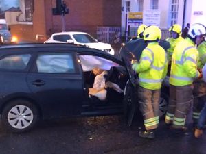 Supporting image for story: Three taken to hospital after crash near St John's Retail Park