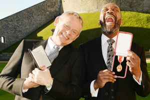 Martin Clunes was made an OBE, while Lenny was knighted