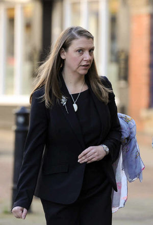 Dawn Maymand arriving at Wolverhampton Magistrates Court