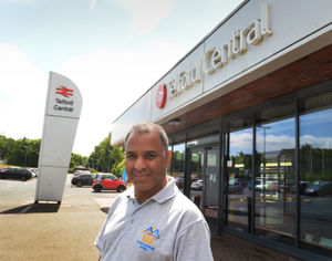 Raj Chatha outside the station