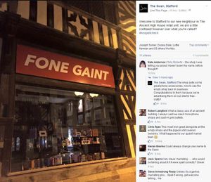 The Swan's welcome message on Facebook