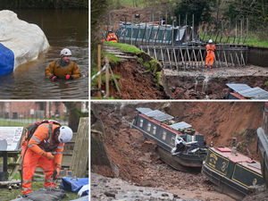Supporting image for story: West Midlands canal catastrophe: 16 latest photos of the scene one day into massive rebuilding job