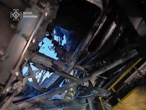 Supporting image for story: Russian drone hits Chernobyl shell – but radiation levels normal, Zelensky says