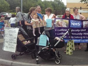 Supporting image for story: Maternity campaigners protest outside Shrewsbury hospital meeting