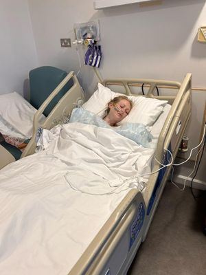 Talia Sinnott in the Wellington Hospital, London