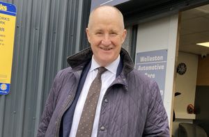 Conservative Party chairman Kevin Hollinrake during a visit to Stourbridge for the 2026 local election campaign. Picture Martyn Smith/LDRS free for LDRS use