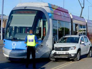 Supporting image for story: Car and tram collide on A41 Bilston Road in Wolverhampton