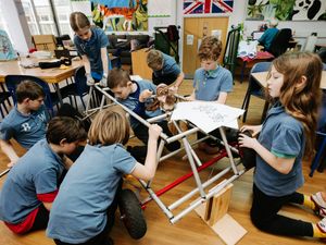 Supporting image for story: Pupils at Shrewsbury primary school build and design electric car ready for race as part of national scheme