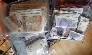 More than £7,000 in cash was also seized