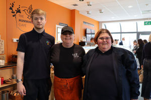 Mum Avril, centre, is joining her son Adam, left, and daughter, Sarah, at the Hummingbird Cafe as it extends it opening hours. Photo: The Hummingbird Cafe