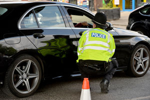Police stopped and searched cars in Hockley Circus, Birmingham, as part of Operation Sceptre.