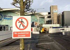 Construction works taking place at Birmingham Airport on Friday, January 24, 2025.
