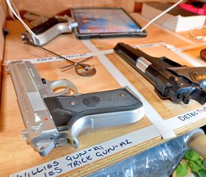 Some of the prop guns backstage