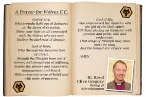 Supporting image for story: Bishop writes special prayer for Wolves ahead of crunch match