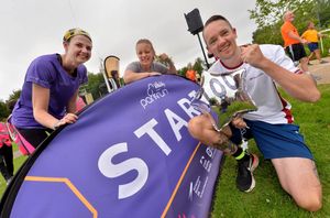 Doing his 100th parkrun was Dan Seabury, joined by Jennifer Willott, from Telford, and doing her first parkrun Khai Jackson, from Wellington