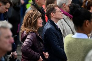 West Midlands Mayor Andy Street watching in the crowd with Rachel Orrell