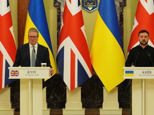 Prime Minister Sir Keir Starmer and Ukrainian President Volodymyr Zelensky during a press conference at Mariinskyi Palace, Kyiv, in January