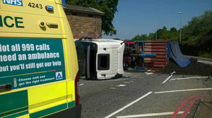 Manure was spilt across the road