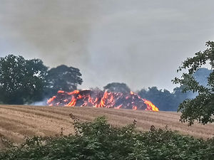 Supporting image for story: 30 tons of hay bales catch fire in Ellesmere