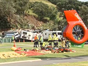 Supporting image for story: Two dead after landslides hit New Zealand campground and house