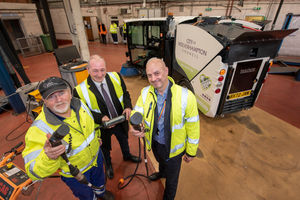 From left, Geoff Bell, environmental services operative; Councillor Steve Evans, cabinet member for city environment and climate change and John Roseblade, director of city housing and environment