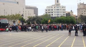 Sandra Trevor's photo of demonstrations in Barcelona