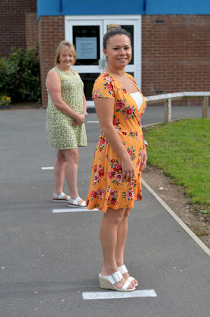 Children will be expected to line up outside before their temperature is checked