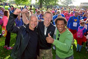 Steve Bull, Jody Craddock and Don Goodman lend their support to 1,000 walkers taking part in a fundraiser for Promise Dreams