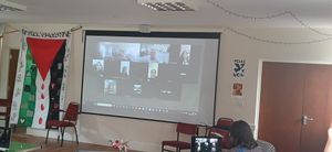 Palestinian youngsters spoke about their everyday lives at Powys event